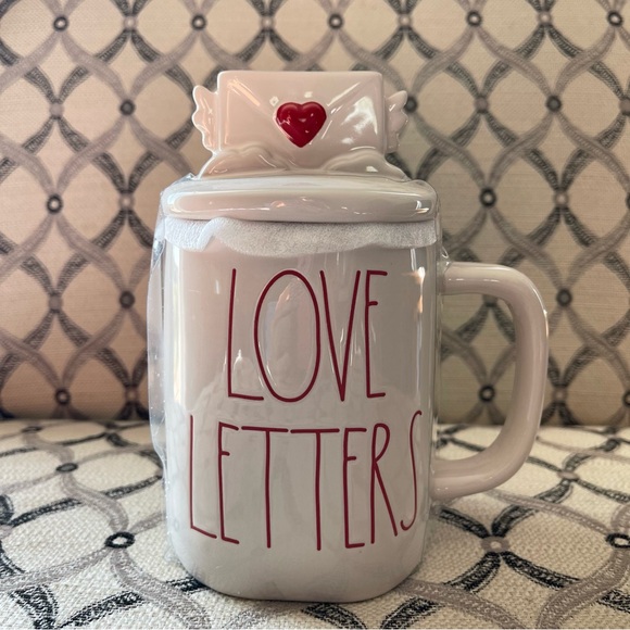 Rae Dunn Other - Rae Dunn Love Letters Mug with Topper